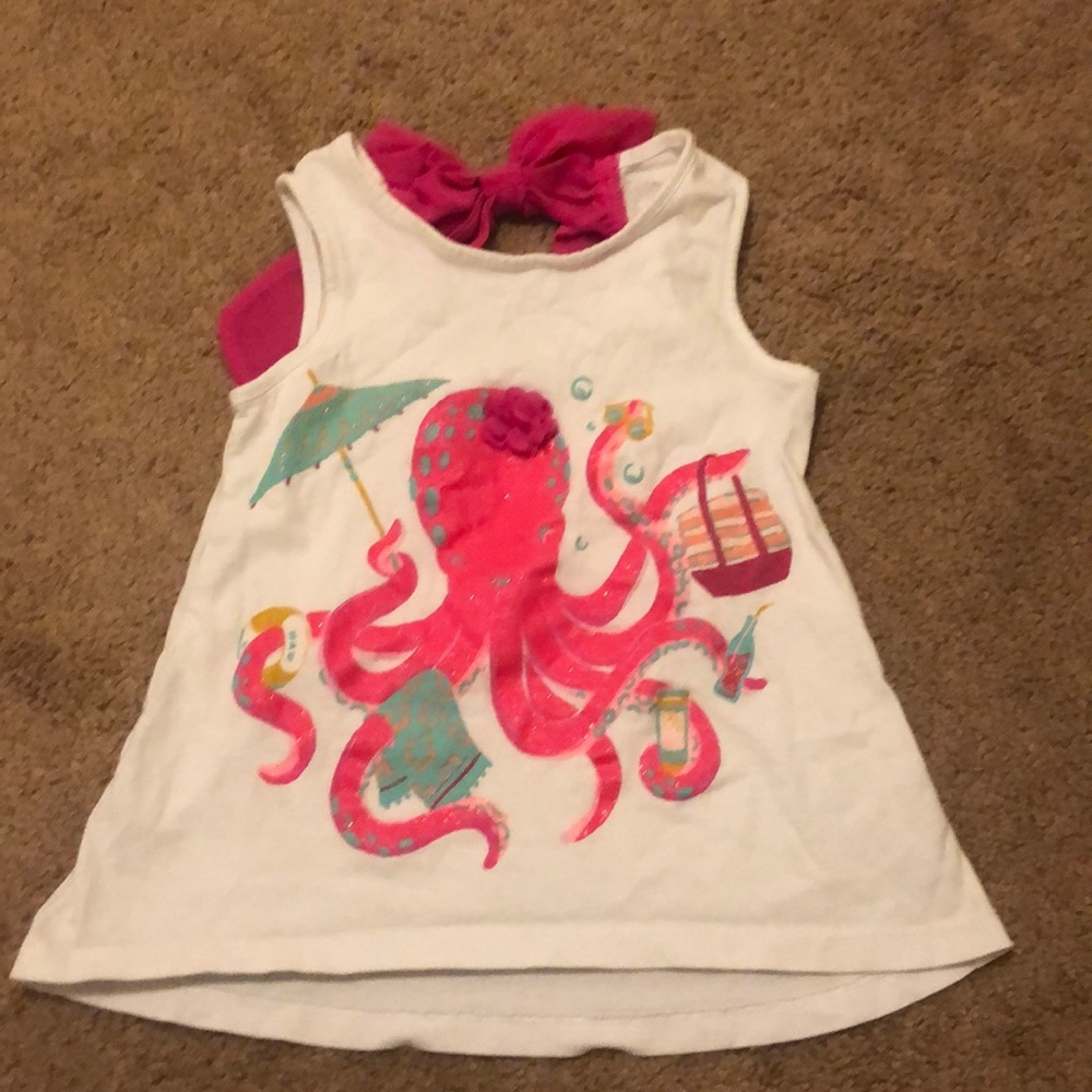 Maggie & Zoe Octopus Tank Bow Detail Large 6x